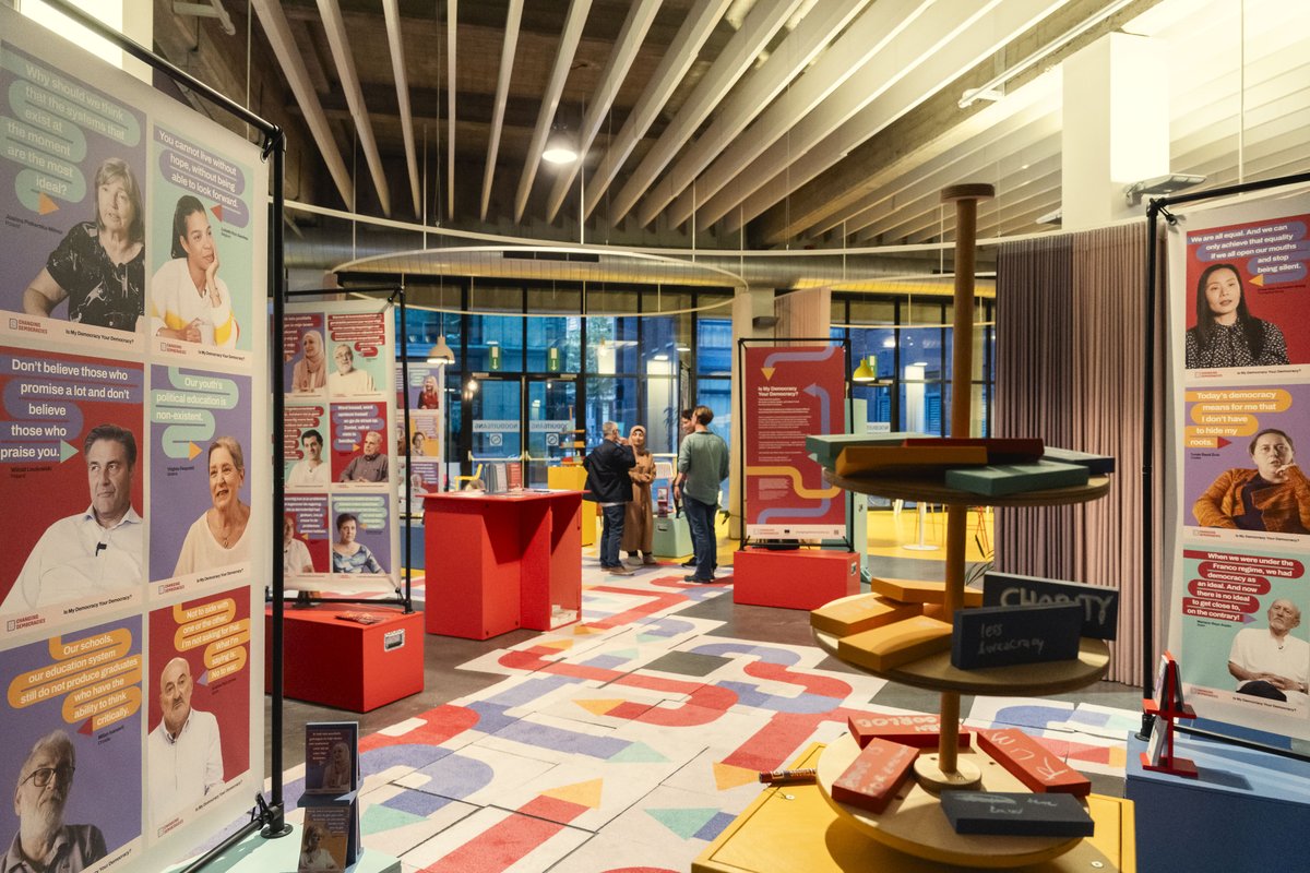 It's the last week to check out Is Your Democracy My Democracy? at Permeke Library in Antwerp, before it travels off on a tour or Europe – looking forward to sharing more news about the next destination soon! More here: evensfoundation.be/news/travellin…