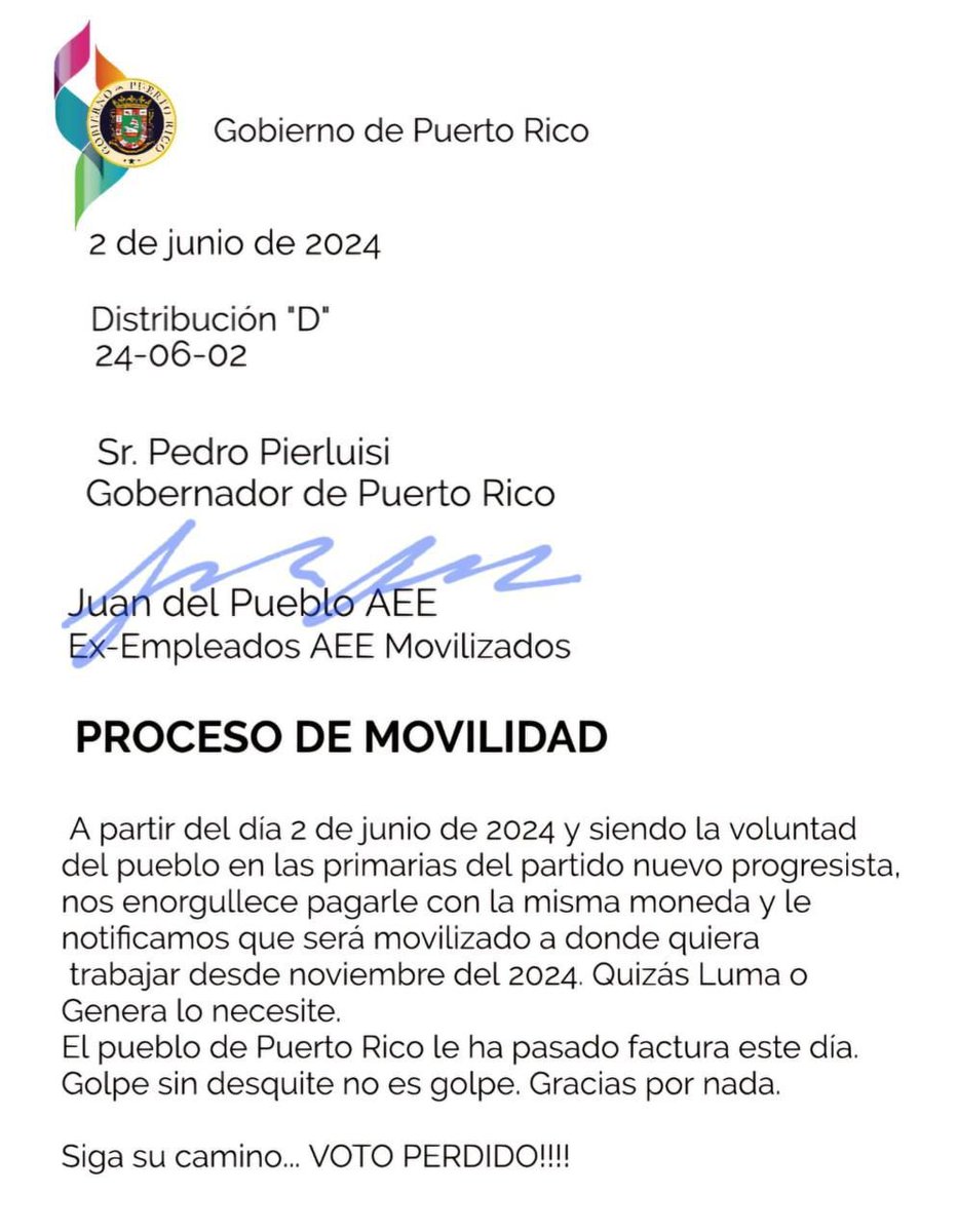 RatonPr's tweet photo. @GovPierluisi gracias x nada, se sabía que el desquite venía, aquí la factura q te están pasando los empleados públicos, en especial los miembros de la @utieroficial y de la @AEEONLINE @Jenniffer coge oreja y aliniate https://t.co/ytUkoBmwzH