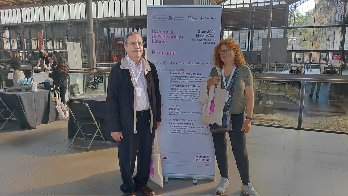 AccioSolidaria's tweet photo. Aquest matí hem assistit a la IX Jornada de Networking del programa #Làbora ➡️ ocupació per a les persones en situació de vulnerabilitat a la ciutat de Barcelona. #oportunitats

Amb el suport de @bcn_ajuntament, @ecasacciosocial, @FeiCat i @creuroja. Un any més al @ElBornCCM! https://t.co/PzTbMgA4aa