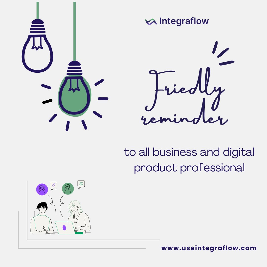 useintegraflow's tweet photo. 1. Ensure your product/service solves a real problem faced by your customers.

2. Surveys and user testing are your friends.

3. Address any issues or questions quickly and professionally.

4. Your product should be easy to use and navigate.

#MondayMotivation https://t.co/MWEJy0qkGl