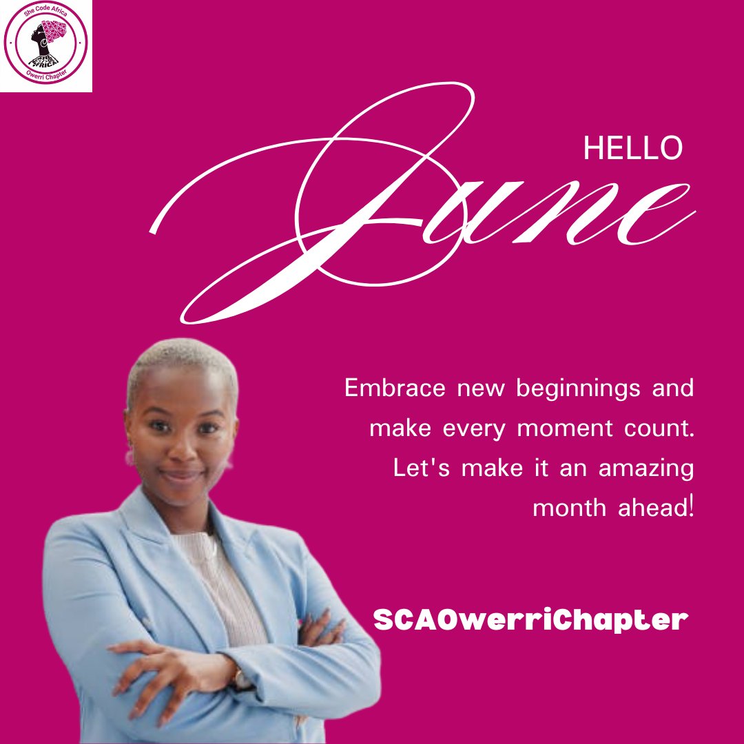 SCA_owerri's tweet photo. New month, new goals!   

June is all about fresh starts and chasing your dreams. 

What will you conquer this month? Share your goals in the comments and let's motivate each other.

#SCAOwerriChapter
#newmonth https://t.co/wkIvntRHVH