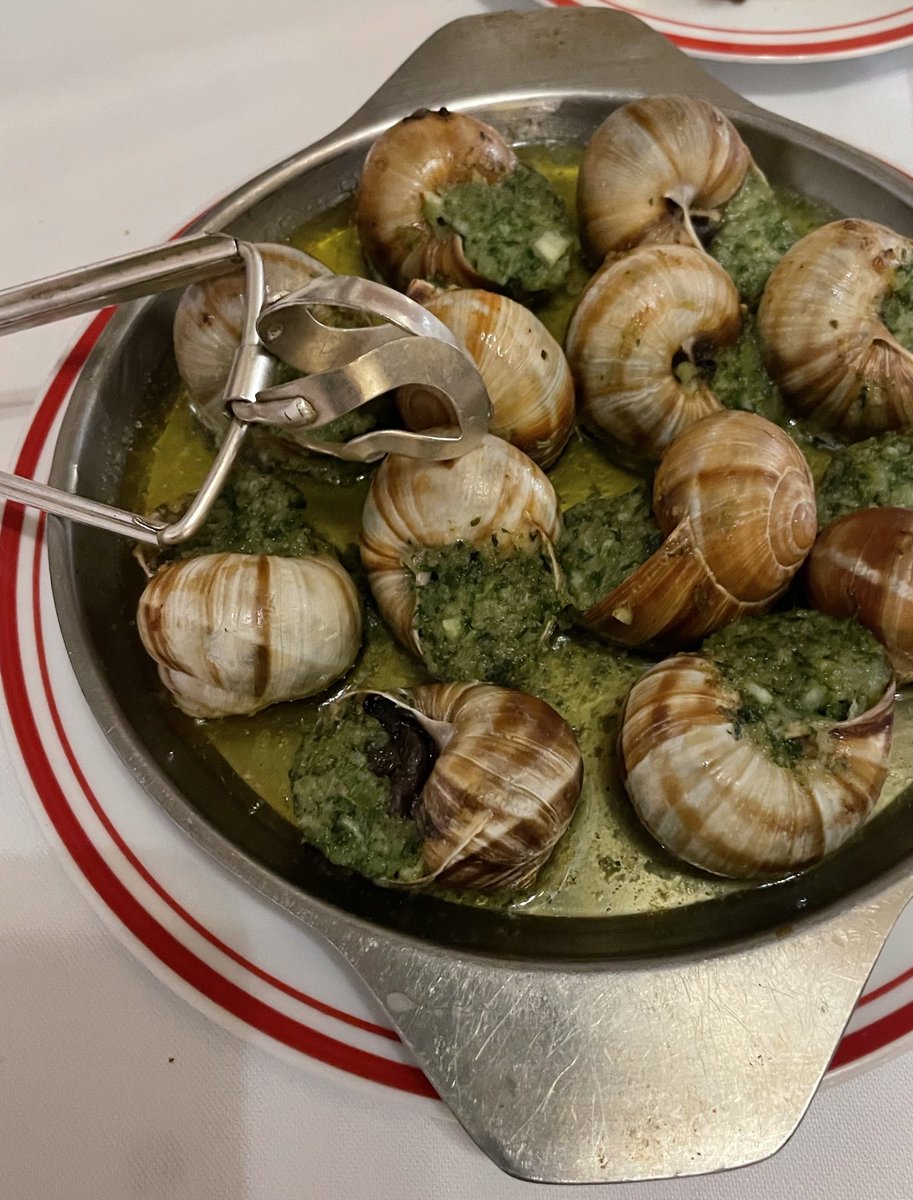 eatinglasvegas's tweet photo. The first great bistro meal of our life was at #Allard, and we finally returned for a re-matchโฆ30 years later. ๐คฉ๐๐ซ๐ท๐พ
#froglegs ๐ธ
#sweetbreads
#escargot ๐ https://t.co/oXTgiwj8TM
