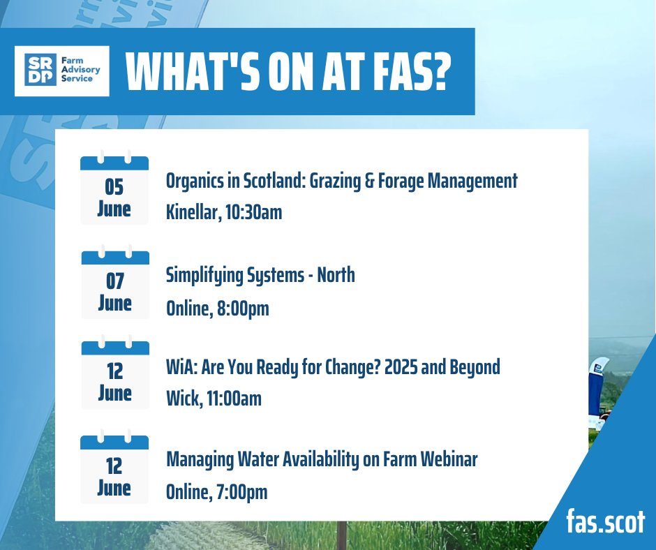 What's on at FAS? We have lots planned for June so it will be a busy month for us! It's not too late to book onto our Organics event on Wednesday! We will also be on the road this summer at bigger events like the RHS. Find out what we are up to in June at fas.scot/events