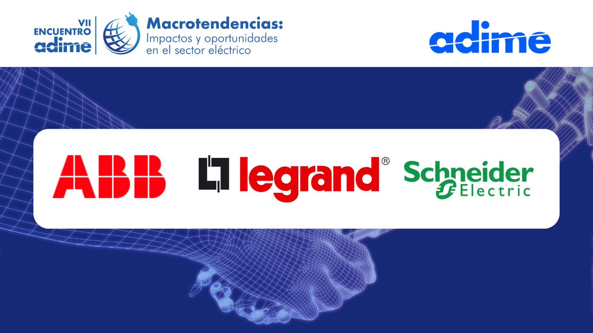 Siempre en la mejor compañía, el 6 de junio los exponentes clave de la cadena de valor del Sector del Material Eléctrico se dan cita para apoyar a la Distribución profesional de Material Eléctrico 👇👇 adime.org/vii-encuentro/