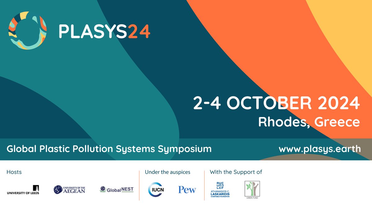 plasys24's tweet photo. Global Plastic Pollution Symposium, #PLASYS24, will occur from 2 to 4 October 2024 in Rhodes.
Find more at https://t.co/16IxEYur0a #plasticpollution #conference #circulareconomy  #plasticwaste
Join us to explore preventative and circular solutions to eliminate plastic pollution. https://t.co/dHOPiLUIvS