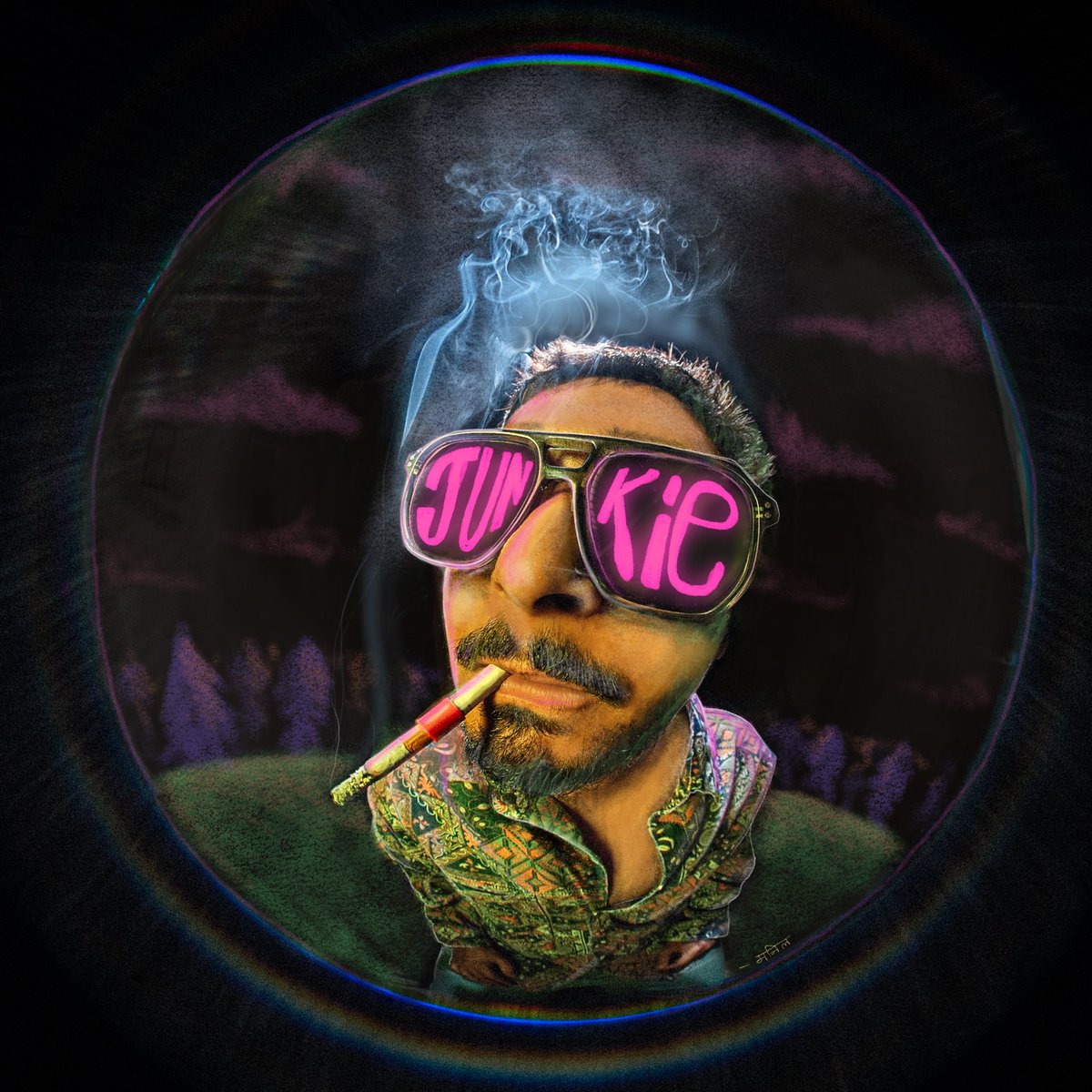 thefrappeash's tweet photo. Official artwork for JUNKIE. Mera pehla full length project. 15 songs, 2 years of my life. All yours on 6th of June. https://t.co/AW9jsnrBww
