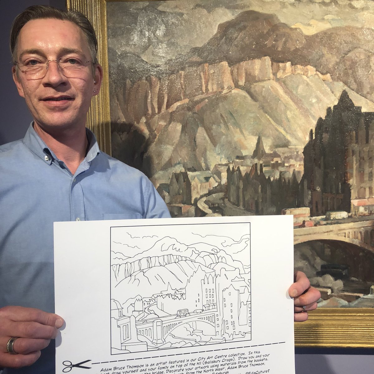 As we approach the school holidays we have our newly stocked up Family Art Cart back out in the City Art Centre - full to the brim of new activities for our Adam Bruce Thomson exhibition. Free to use.  Pop in and get crafty.