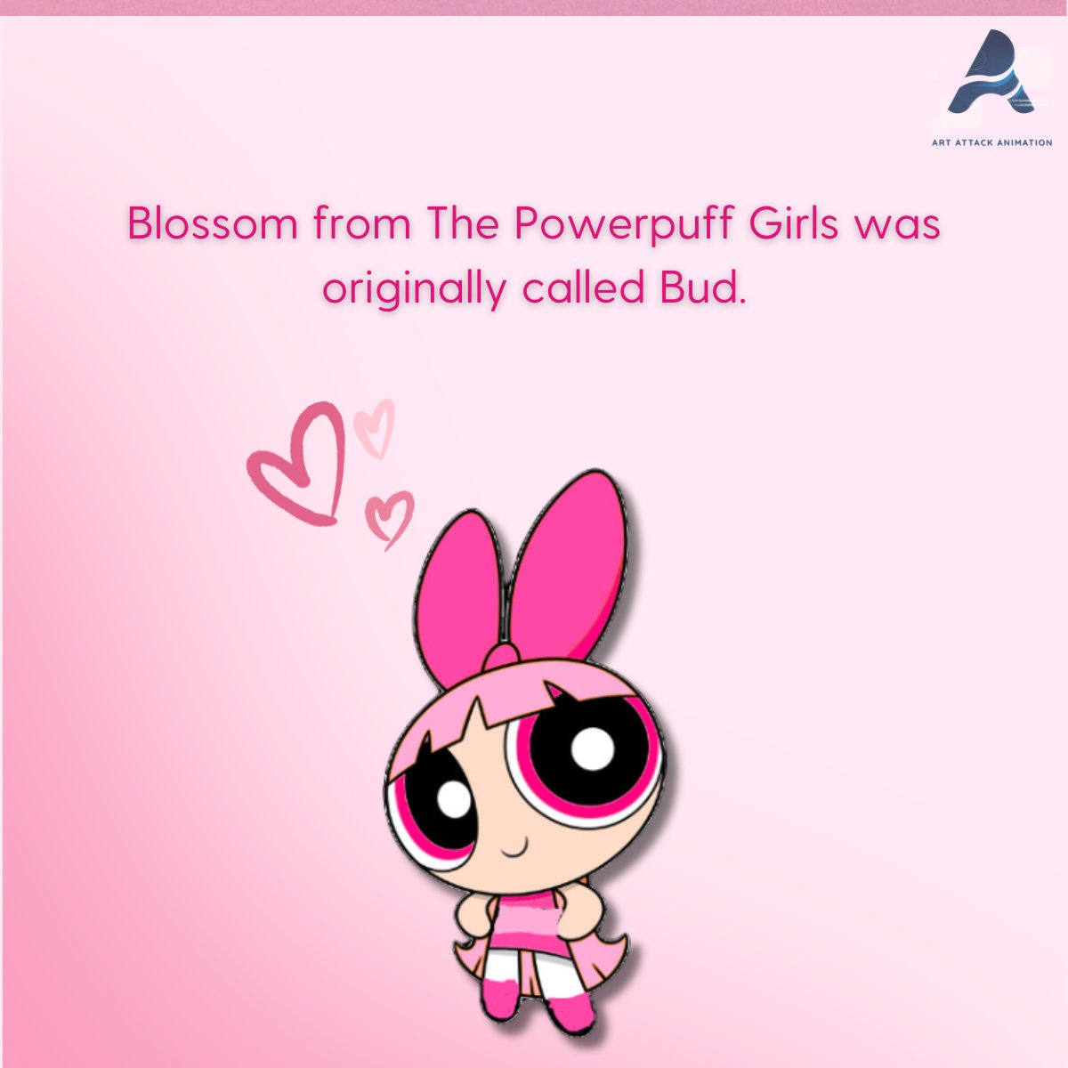 ArtAttackAnima's tweet photo. Did you know? 💡
Blossom from The Powerpuff Girls was originally called Bud during the early stages of development. This iconic character's name changed before the show aired!
.
.
#CartoonTrivia #FunFact #PowerpuffGirls #AnimationFacts #CartoonNetwork #TVShows #DidYouKnow https://t.co/5FbAcVhpKt