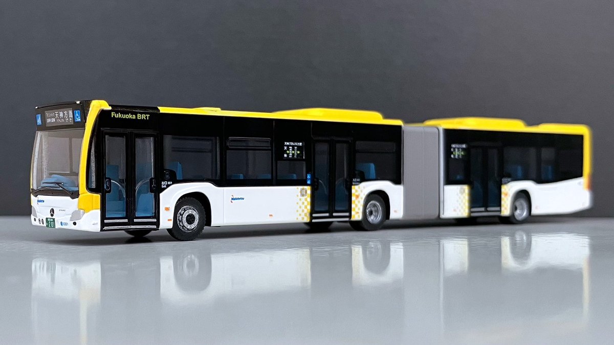 バスコレクション 西鉄 福岡BRT 連節バス ベンツ シターロ 2台セット ベンツ シターロ 連節バス ショップ バスコレクション 西鉄 福岡BRT 連