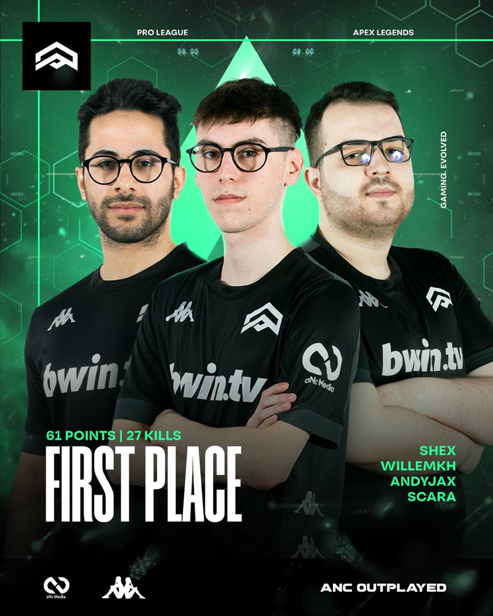 🌪We're OP.  
🥇Secured our 1st place.  
✨GG to our legends: 
 @AndyJaxOP <a href="/Willemkh/">Willemkh_</a> @qShexx <a href="/IScaraI/">EVOS Scara</a>