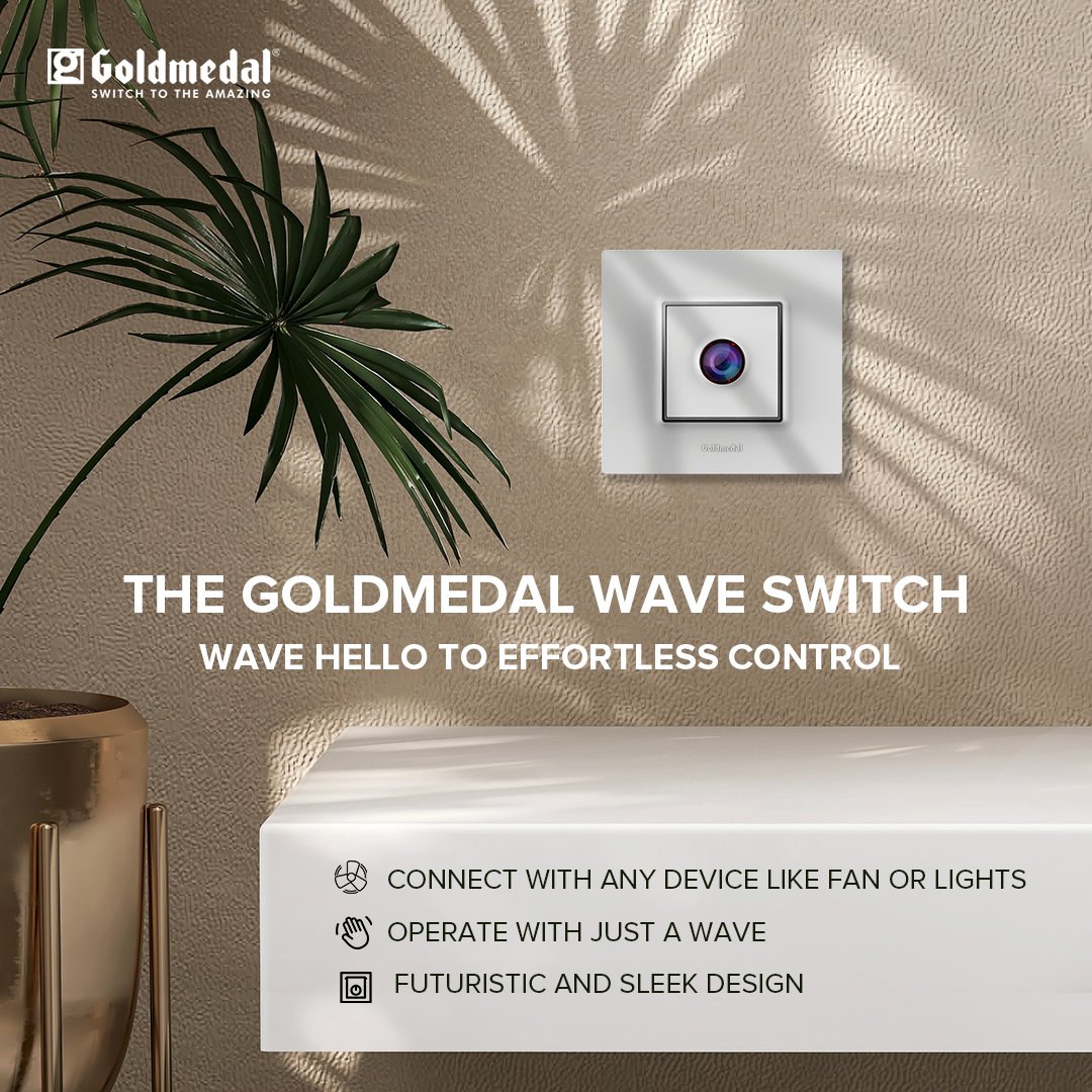 Technology so good, it deserves to be preserved!

Wave hello to the pinnacle of modern tech. Simplify the way you operate and control your devices with Goldmedal Wave Switch!

#Goldmedal #GoldmedalIndia #GoldmedalElectricals #SwitchToTheAmazing #ThandRakhYaar #WaveSwitch