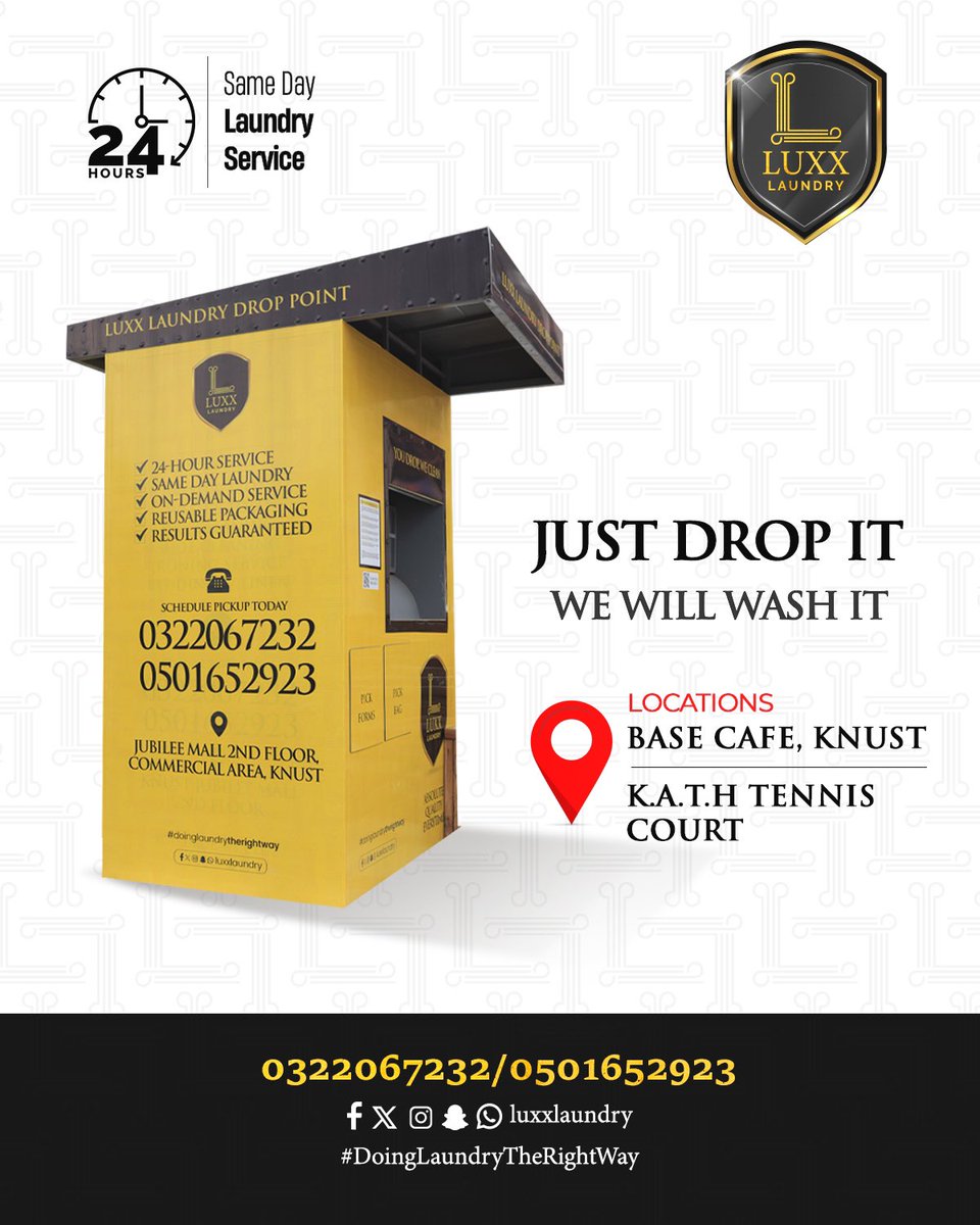 LuxxLaundry's tweet photo. We're at point near ,Bringing Luxury and Convenience to you.
Just Drop It, We will Wash It.
#LuxxDropPoint
#Drop & Go #Luxxlaundry
#AbsoluteQualityEverytime https://t.co/HRTV4HLIPe
