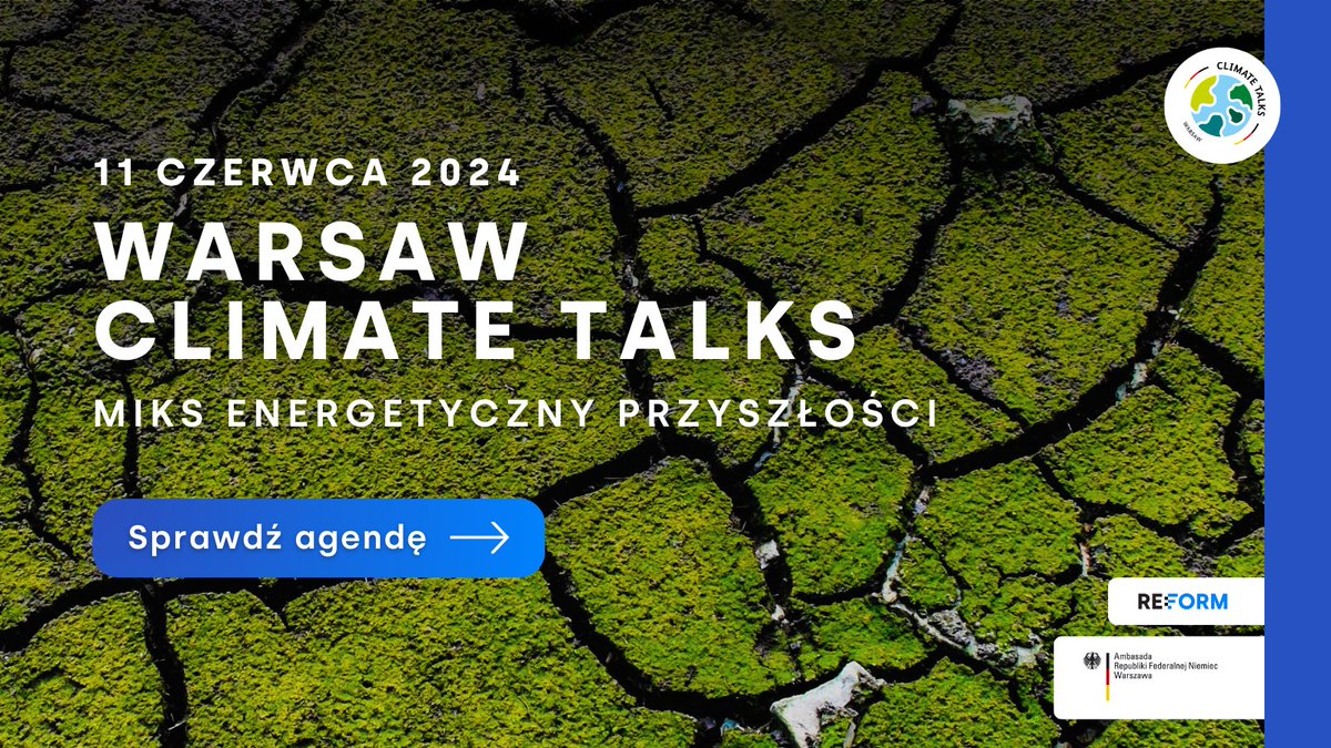 ireform_eu's tweet photo. 📣 Już jest! Sprawdź pełną agendę #WarsawClimateTalks 👇🏼11 czerwca będziemy dyskutować o 🇵🇱 i 🇩🇪drogach do neutralności klimatycznej. Zarejestruj się, aby otrzymać link do transmisji➡️https://t.co/mQkUyDiOeW https://t.co/dcexcmtU7c
