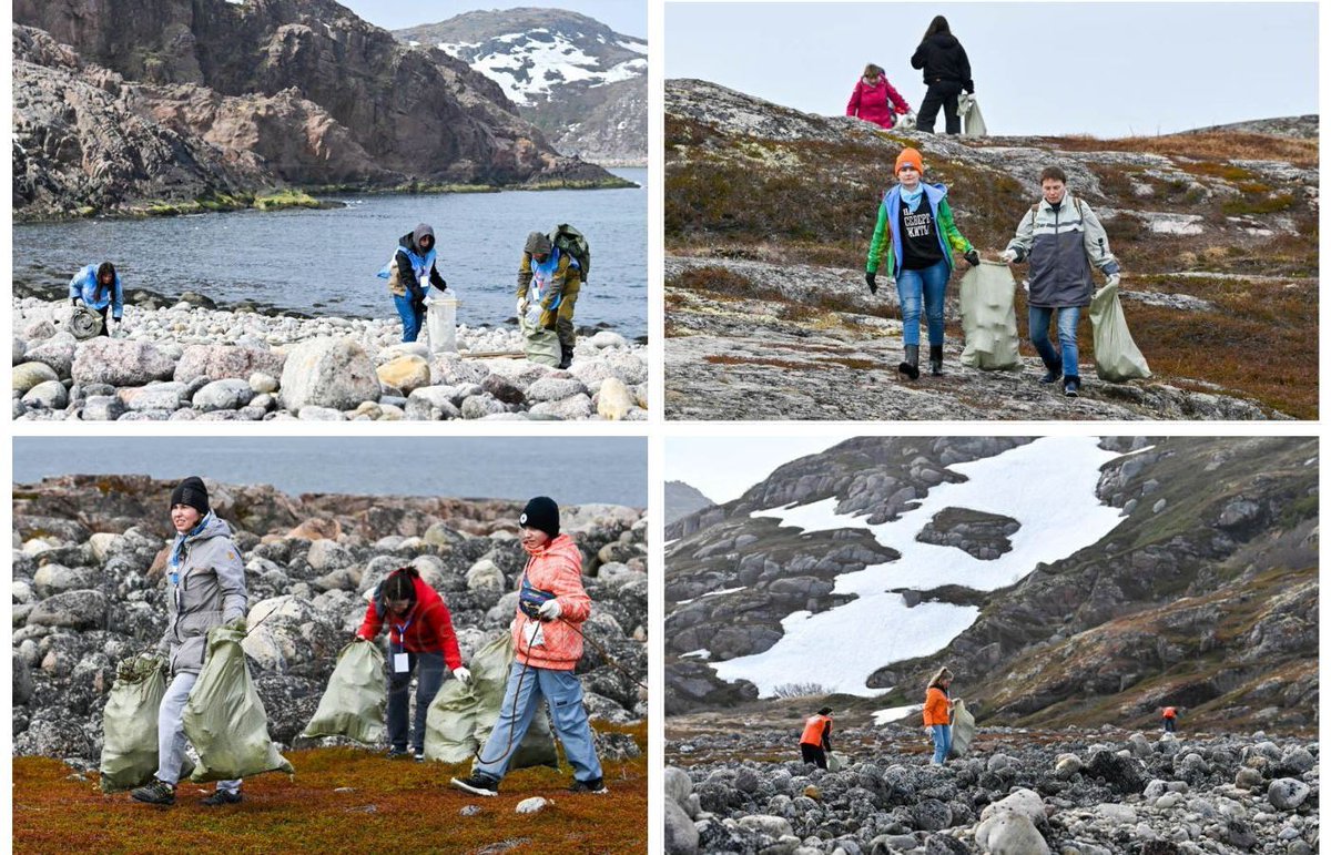 🗑️A major Arctic cleanup event has taken place in the Russian village of Teriberka. ✅This year, the event was part of the Big Arctic Cleanup campaign - a series of volunteer cleaning activities in areas bordering Russia’s Arctic zone.