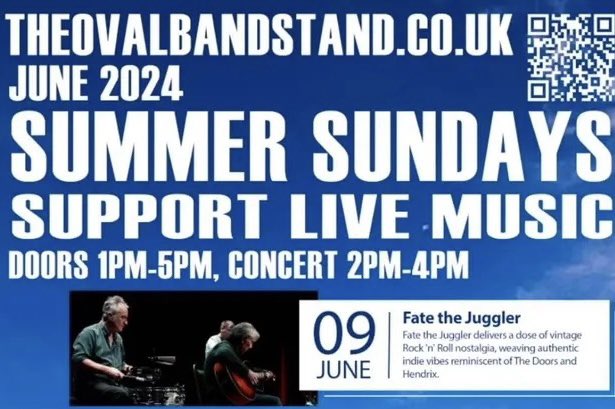 This Sunday we will be playing at the Cliftonville oval band stand.