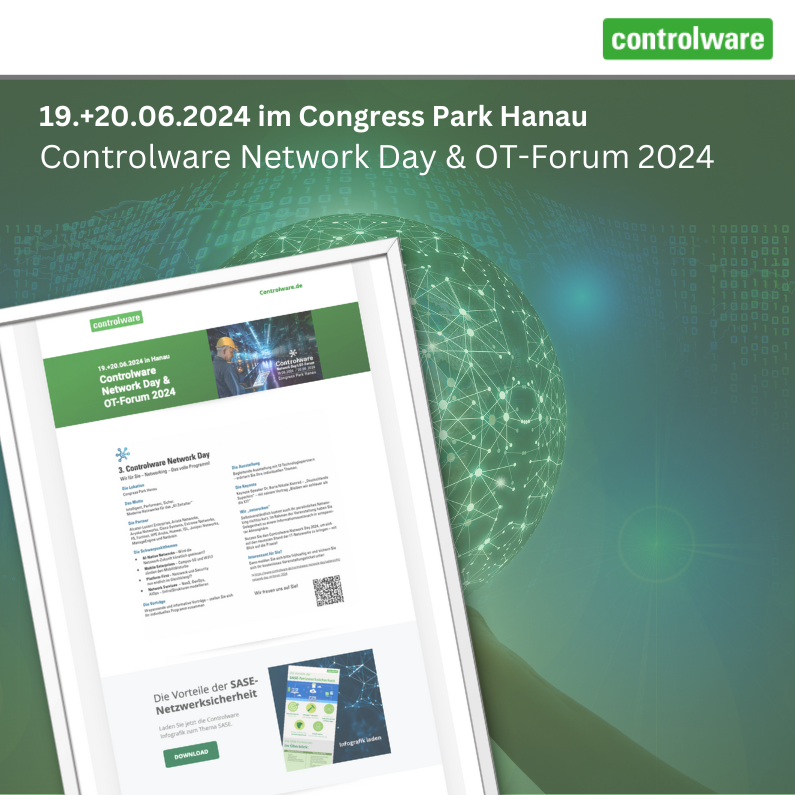 ControlwareDE's tweet photo. Alle DETAILS auf einen Blick 👁🗨zum #Controlware #NetworkDay & OT-Forum 2024 am 19.+20.06.2024 im Congress Park in #Hanau.📷
https://t.co/iZIevpddYm https://t.co/CyzfnDL88B