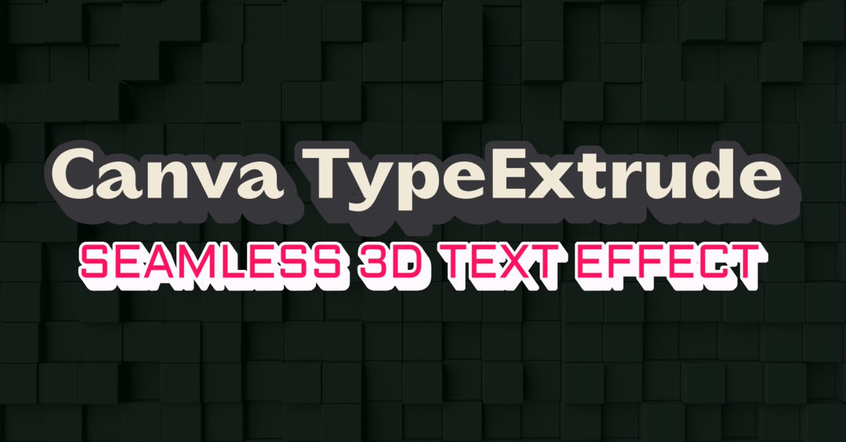 Ratikanta_73's tweet image. DAY 1️⃣5️⃣5️⃣Of #366DaysOfLearning : @canva Edition!
🚀 Day 3 Focus: Using @canva TypeExtrude

#366DaysOfLearning #CanvaLearning #GraphicDesign #CreativeJourney #DesignTrends

Follow Me on LinkedIn: bit.ly/Ratikanta