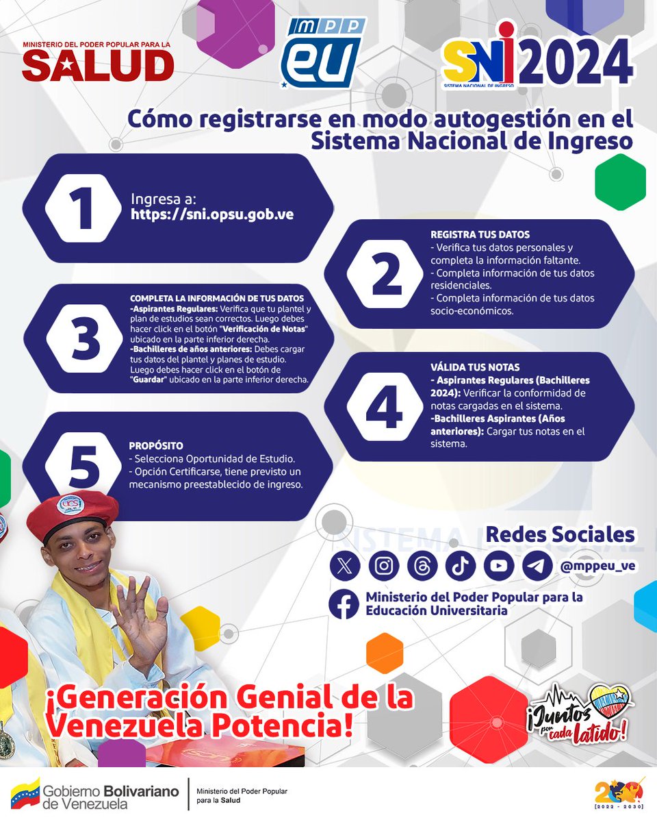 #NotiSalud🩺 | MPPS invita a bachilleres a cursar estudios superiores en áreas de ciencias y salud

Lee + aquí 👉 n9.cl/5bsmr

#JuntosPorCadaLatido
#LikePaNicolás
<a href="/NicolasMaduro/">Nicolás Maduro</a>
<a href="/MagaGutierrezV/">Magaly Gutiérrez Viña</a>
