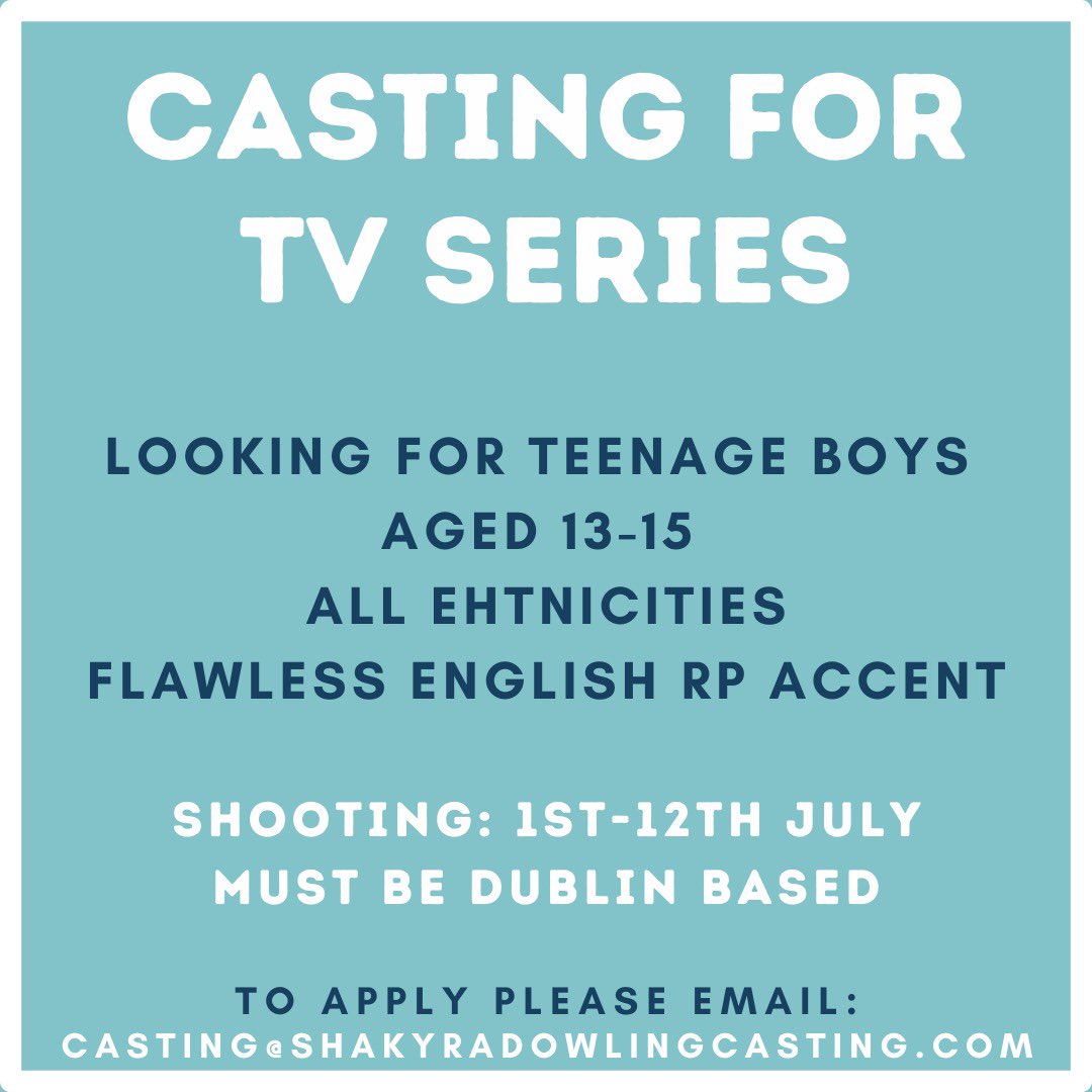 #casting 
See poster for details - please share 🙏🏼