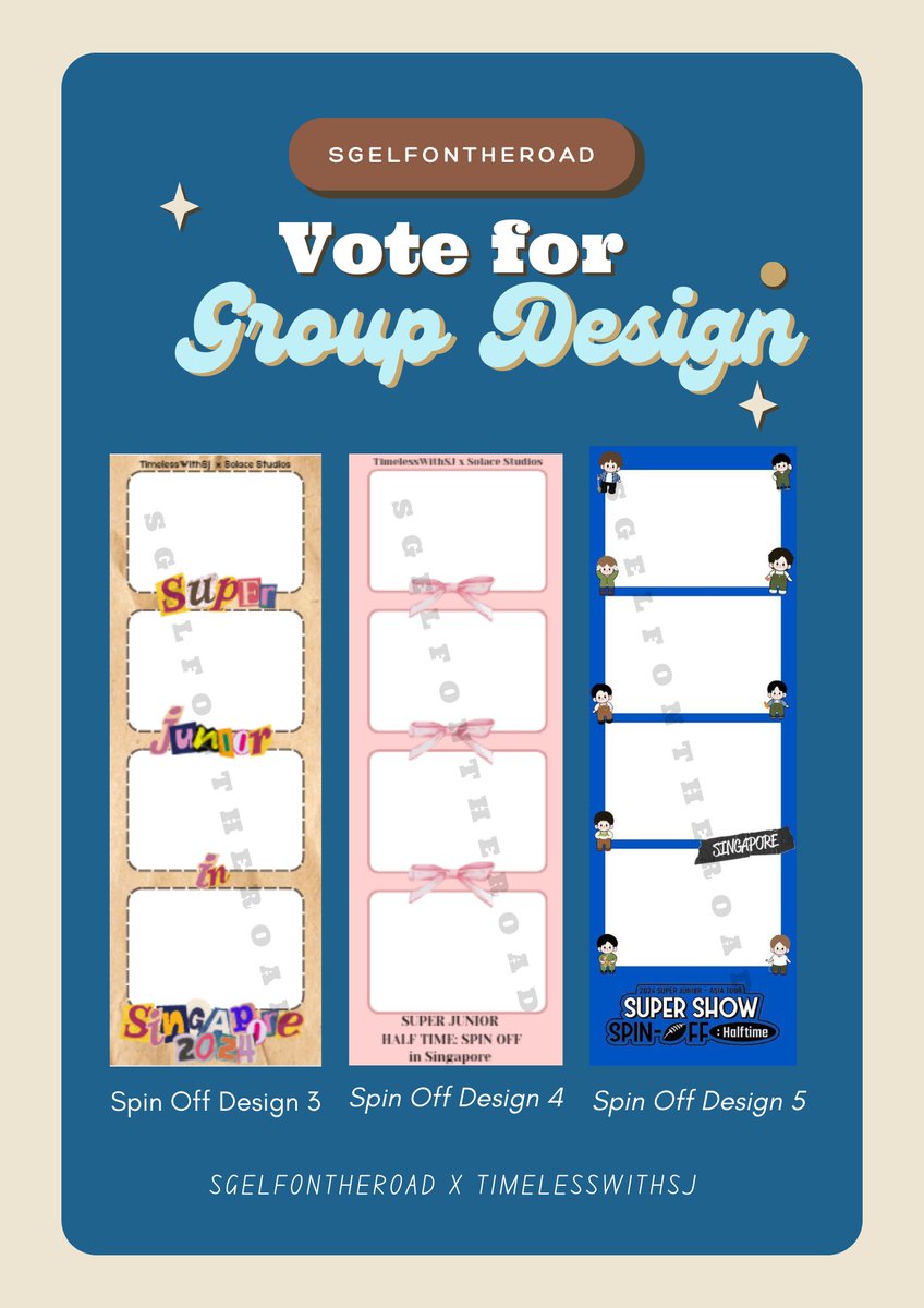 SGELFontheroad's tweet photo. Vote for your favourite designs via the form or through our telegram! 

Tele: https://t.co/Z4YrUAumFu https://t.co/wpAqjuR0dL