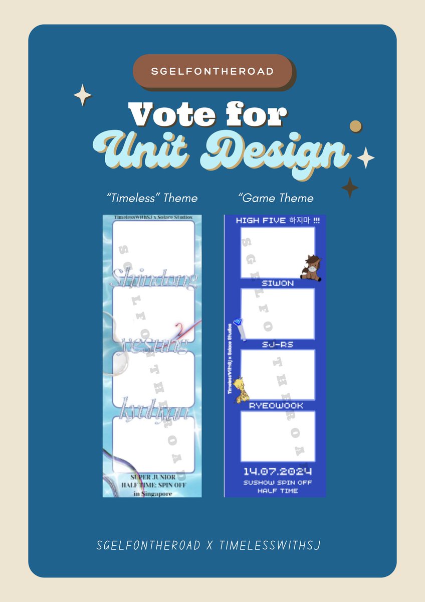 SGELFontheroad's tweet photo. Vote for your favourite designs via the form or through our telegram! 

Tele: https://t.co/Z4YrUAumFu https://t.co/wpAqjuR0dL