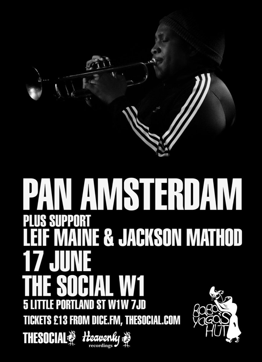 NEW SHOW: June 17th - <a href="/thesocial/">The Social</a> 
<a href="/panamsterdam11/">Pan Amsterdam</a> + Leif Maine &amp; <a href="/Jacksonmathod/">Jackson Mathod</a> 

120 tickets only, on sale Wed 10am! 

dice.fm/event/g5od2b-p…