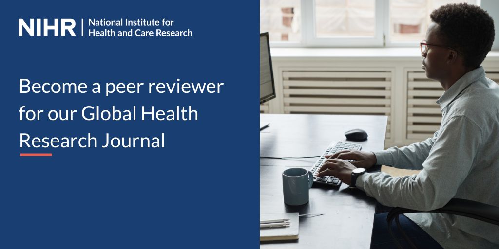 Help us to maintain and improve the quality of our research!

We’re looking for qualified candidates to register as peer reviewers for our Global Health Research Journal.

LMIC applicants are welcome and encouraged

Find out more and register:
nihr.ac.uk/researchers/ha…