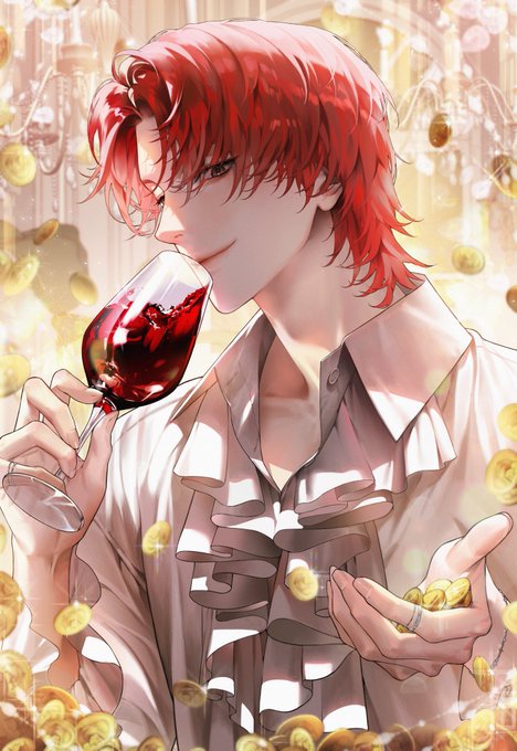 「drinking glass smile」 illustration images(Latest)