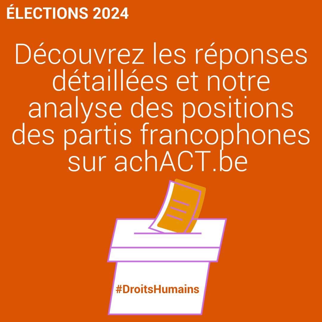 #Elections2024 𝐋𝐞𝐬 𝐩𝐚𝐫𝐭𝐢𝐬 𝐬𝐨𝐧𝐭-𝐢𝐥𝐬 𝐩𝐫ê𝐭𝐬 à 𝐦𝐞𝐭𝐭𝐫𝐞 𝐟𝐢𝐧 à 𝐥'𝐢𝐦𝐩𝐮𝐧𝐢𝐭é 𝐝𝐞𝐬 𝐞𝐧𝐭𝐫𝐞𝐩𝐫𝐢𝐬𝐞𝐬 ? On a demandé leurs positions sur la responsabilité des entreprises sur les droits humains, sociaux et environnementaux : achact.be/elections/