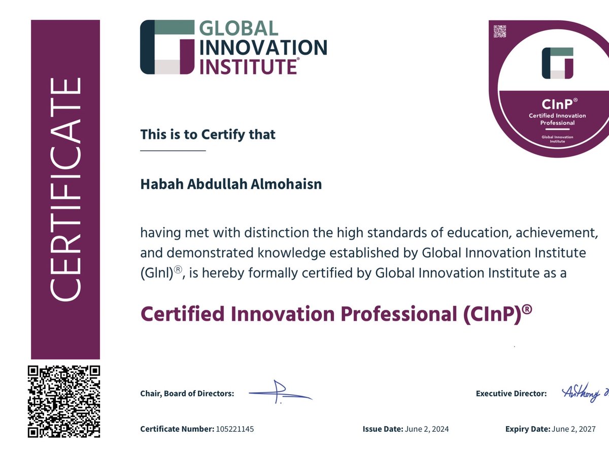 WH0BE_'s tweet photo. Here are the NEWS!
officially I’m Certified Innovation Professional by Global Innovation Institution 🎉

خلاص والله
Enough I need A LOOOOOOOONG break.. https://t.co/VyTSVY5nA8
