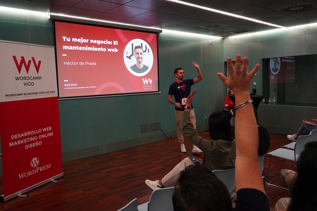 wp_vigo's tweet photo. 📝Por la tarde, disfrutamos de ponencias muy top con:

▪ @Wicho
▪ @hdeprada
▪ @fernandot
▪ @fpuenteonline

#WCVigo2024 #WCVigo #Wordpress

📸 @NiloVelez y Antón Álvarez https://t.co/MI8I9p37Fm