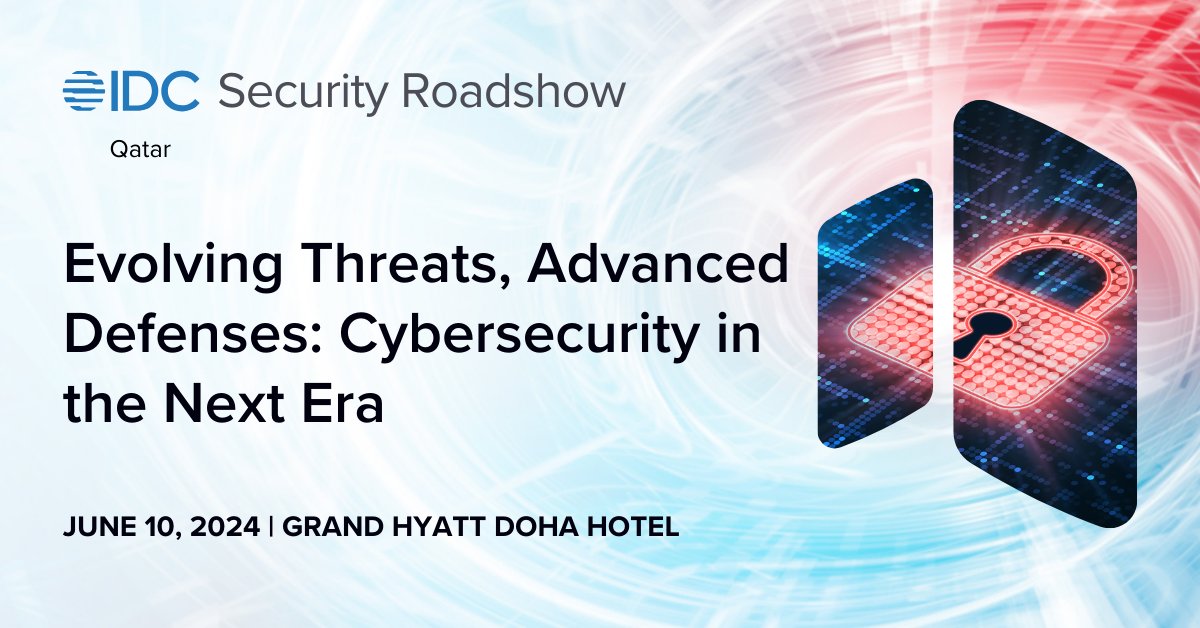 IDCMEA's tweet photo. 🚀 Join @IDC Security Roadshow 2024 on June 10 in Qatar! Explore the latest in cybersecurity innovation and hear from top experts.
Secure your spot now: https://t.co/PzHJ3Cx9iW
#IDCITSECURITY #CyberSecurity #IDCSecurity #CISO #Innovation #AI #DigitalSovereignty https://t.co/zBtsGTLczD