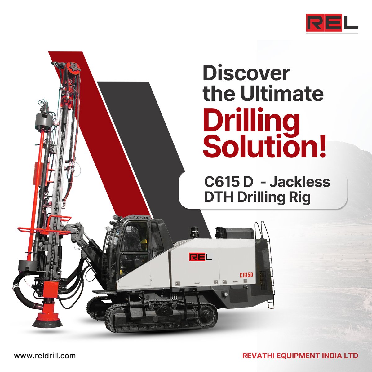 revathiequipltd's tweet photo. Discover the ultimate drilling solution with the #C615D – designed for efficiency, power, and versatility in all your mining and construction needs. Maximize your productivity with easy maintenance and best performance
https://t.co/lRtPqYIz7d
#REL #REIL #Revathiequipmentltd https://t.co/Uh7DpM7FD0