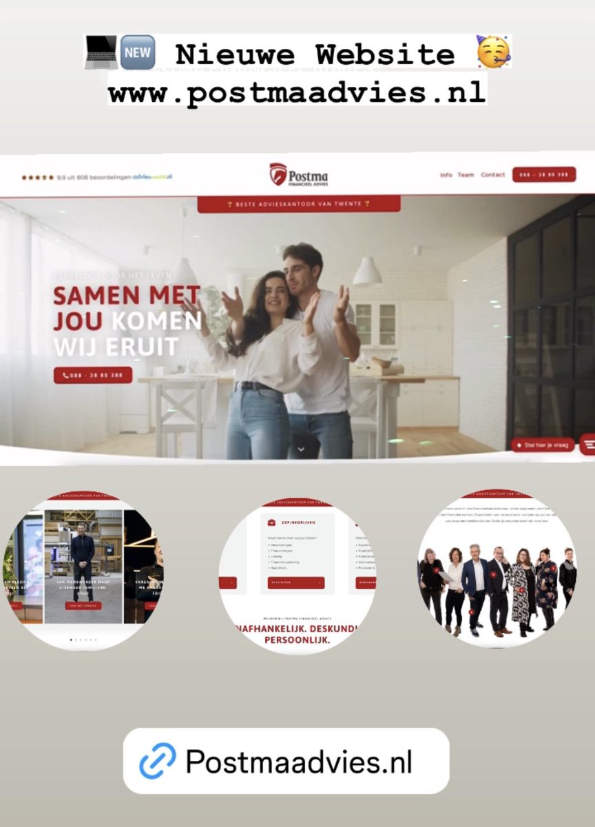 🆕 𝐓𝐫𝐨𝐭𝐬 𝐨𝐩 𝐨𝐧𝐳𝐞 𝐧𝐢𝐞𝐮𝐰𝐞 𝐰𝐞𝐛𝐬𝐢𝐭𝐞 🥳 🤩 

🎉 15 jaar Postma Financieel Advies BV  Wat een bijzondere en prachtige tijd 🎉

#postmaadvies #nieuwewebsite #hypotheek