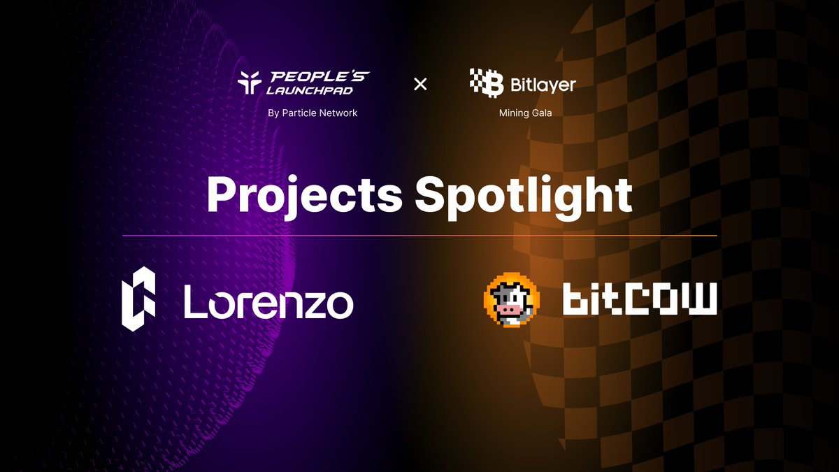 The People's Launchpad, Particle Network’s community reward platform, is currently live with FOUR projects at once.

Two are in the spotlight today:
<a href="/LorenzoProtocol/">Lorenzo Protocol</a>, a Bitcoin Liquid Restaking protocol backed by Binance Labs.
<a href="/bitCow_AMM/">bitCow</a>, an AMM DEX built by bitSmiley Labs
🧵