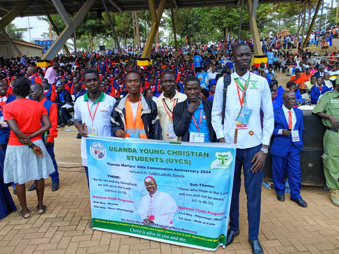 Uganda Martyrs' Day and 60th Canonization Anniversary 2024

just a few YCSers out of many after Mass with Choir before exit

Christ is alive in you and me