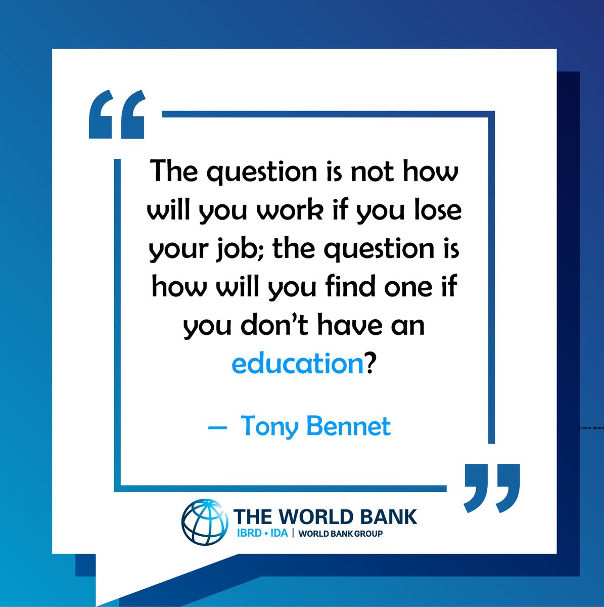 💬Happy #MondayThoughts on #Education! 📚#Education unlocks all doors! ℹ️ wrld.bg/xWXO50RZUS2