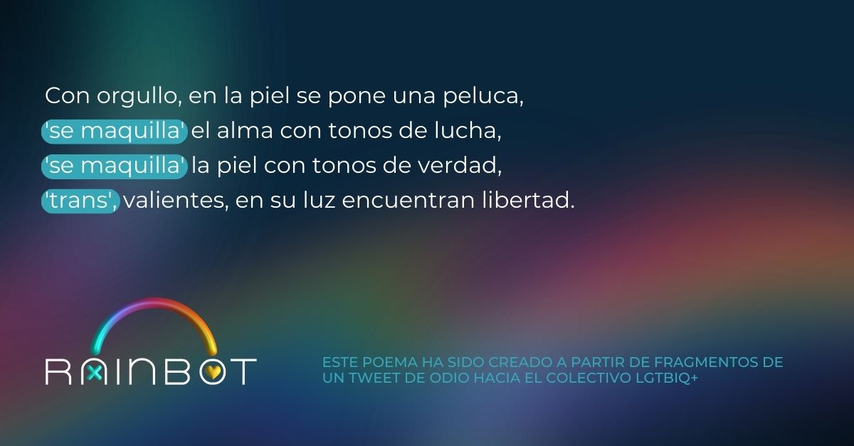RainBotProject's tweet image. Ante el odio, amor. Ante mensajes violentos, versos diversos.  
#Rainbot #LGTBIQ+
