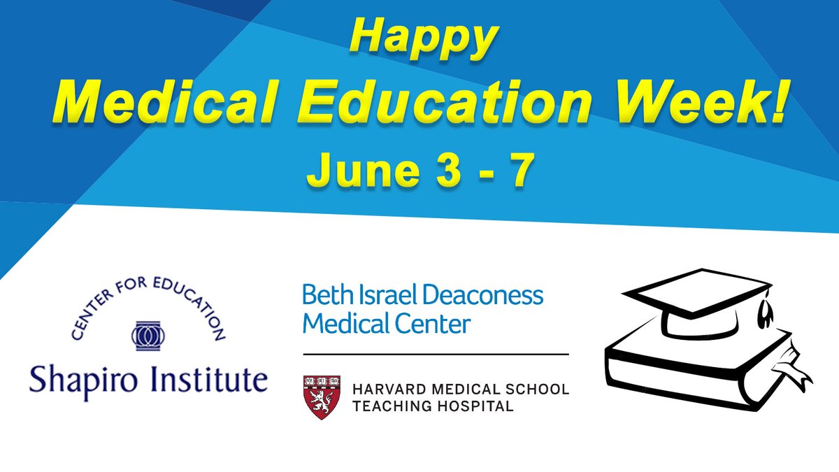 June 3-7 is Medical Education Week at @BIDMCHealth!
Explore our full #MedEdWeek events calendar here:
shapiroinstitute.org/educationweek