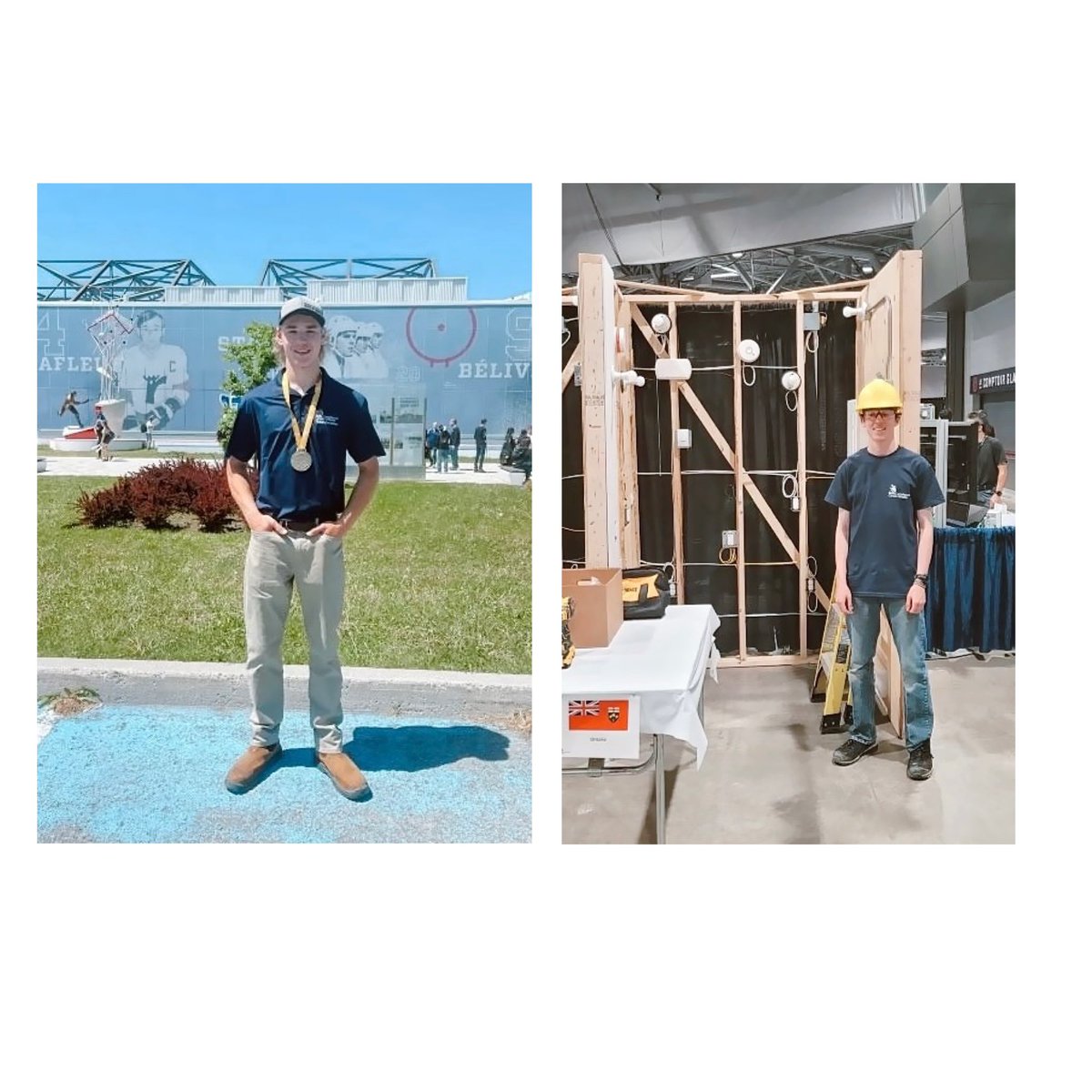 This past week, Caleb Dyck (IEWSS) and Wil Sinclair (HHS) competed in the National Skills Competition in Quebec City after winning gold at the Provincial championship. Wil finished 4th in Electrical Installations, and Caleb won gold in Individual Carpentry!!!