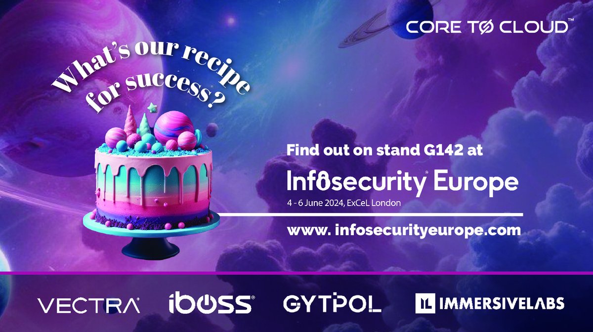 coretocloud's tweet photo. 🚀🎉 Infosec 2024 is happening TOMORROW, and we can't wait to see you there!🎉🚀

Swing by our stand, where we're joined by Vectra, iBoss, GYTPOL and Immersive Labs, who will be helping us cook up a storm. 👨‍🍳

📍 You can find us at G142. 📍

See you there! 👋✨ https://t.co/Jtb4hJ26gi