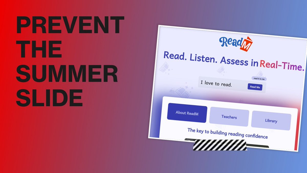readm_app's tweet image. Prevent the summer slide with our Smart App powered by AI linkedin.com/pulse/summer-s…
#SummerLearning #LiteracyDevelopment #ScienceOfReading #EdTech #ReadingApp #PersonalizedLearning #ComprehensionStrategies #edchat #readingapp #literacyapp #summerslide