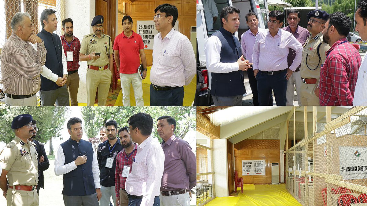 #Loksabhaelections-2024 Counting Observers for 02-Srinagar PC reviews preparations for Counting of Votes Elaborate arrangements put in place meticulously for smooth Counting at SKICC-Centaur as per ECI guidelines: RO Srinagar @diprjk @ECISVEEP @ceo_UTJK Lo @DrBilalbhatIAS