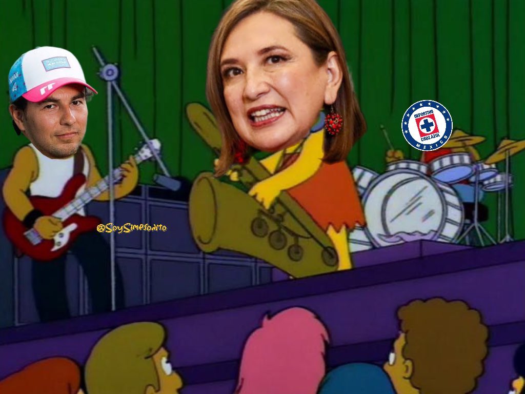 SoySimpsonito's tweet photo. ¡Y ahora, Pepsi y AT&amp;T se enorgullecen en presentar a la segunda mejor banda de México!
¡Aquí están Xóchitl Gálvez, Cruz Azul y Checo Pérez con el segundo lugar en las tendencias: "Nacidos para segundear"!

#EleccionesMexico2024 https://t.co/pzdBdVFj0Z