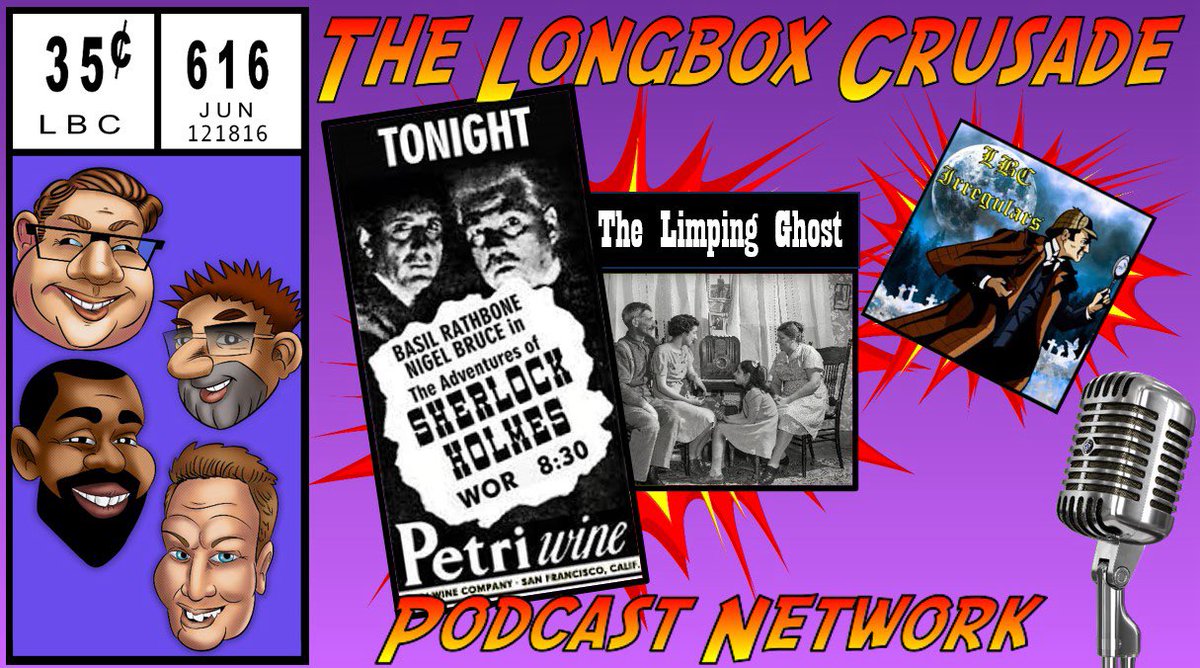LongboxCrusade's tweet photo. NEW EPISODE! LBC Irregulars: A Sherlock Holmes Podcast - Radio Show -episode 12

This episode: The Limping Ghost from "The New Adventures of Sherlock Holmes" - Season 6, Episode 1.

#LBCIrregulars

Listen on Apple Podcast or YouTube: https://t.co/SFaz7PsdcS https://t.co/xvbJ7UBUzH