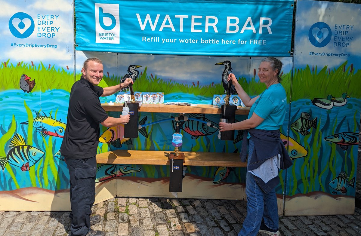 Thanks to everyone that came to see us at @FestofNature over the weekend. We're glad we could help keep you all hydrated with some refreshing #BristolWater from our #WaterBar in the sun ☀️