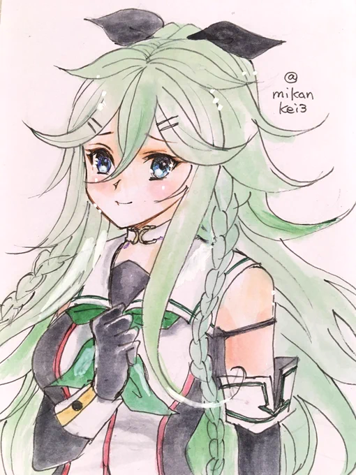 山風 改二です#艦これ版深夜の真剣お絵描き60分一本勝負 #艦これ版真剣お絵描き60分一本勝負_20240603 #山風 艦これ 