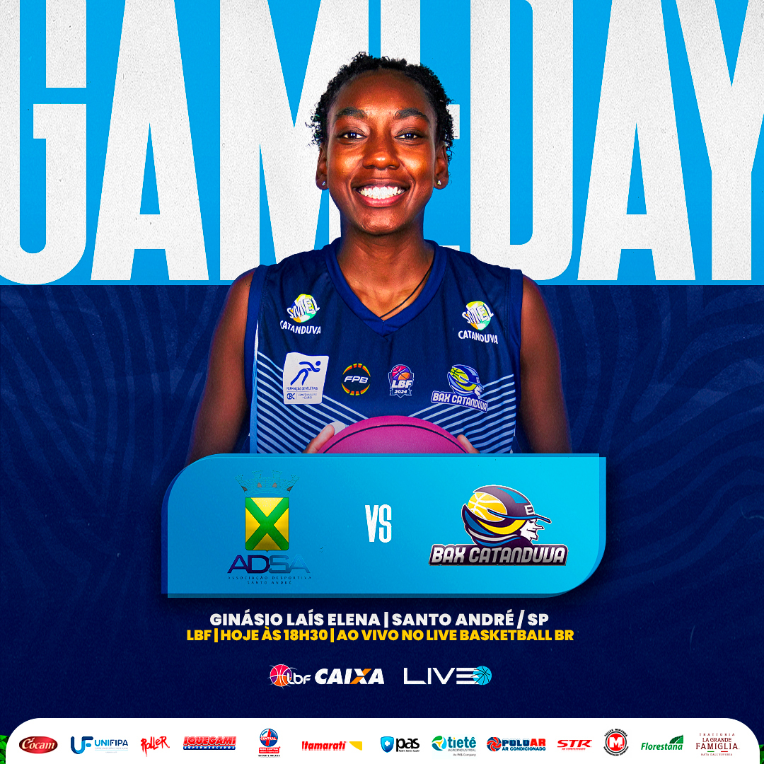 DIA DE BAX EM SANTO ANDRÉ!💙

Hoje (03), entramos em quadra, em Santo André, finalizando o 1° turno da <a href="/LBF_Oficial/">Liga de Basquete Feminino</a>.

🆚 AD. Santo André
🏆 <a href="/LBF_Oficial/">Liga de Basquete Feminino</a> 
🏟 Ginásio Laís Elena
⏰ 18h30 (horário de Brasília)
📺 <a href="/livebsktbr/">Live Basketball BR 🏀🇧🇷</a> 

🎨 Guilherme Ribeiro

#BasqueteFeminino
#Basketball
#LBF