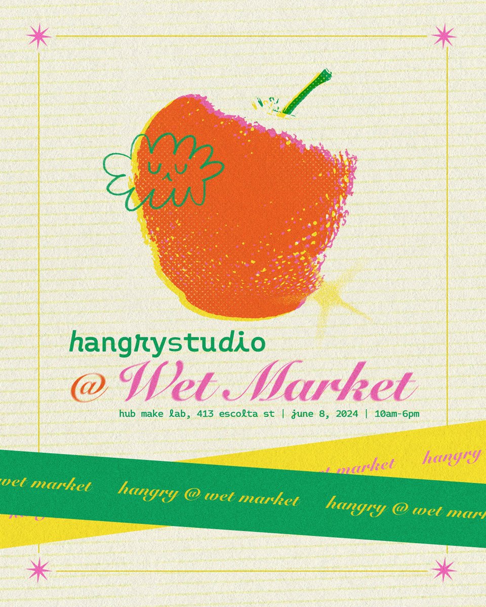 hangrystudio's tweet photo. hiii !! i’ll be at wetmarketph’s art market at escolta this saturday !! see you 💖🎀

#escolta #wetmarketph #artmarket #artmarketph #hubmakelab https://t.co/bwZuXqnnQ6