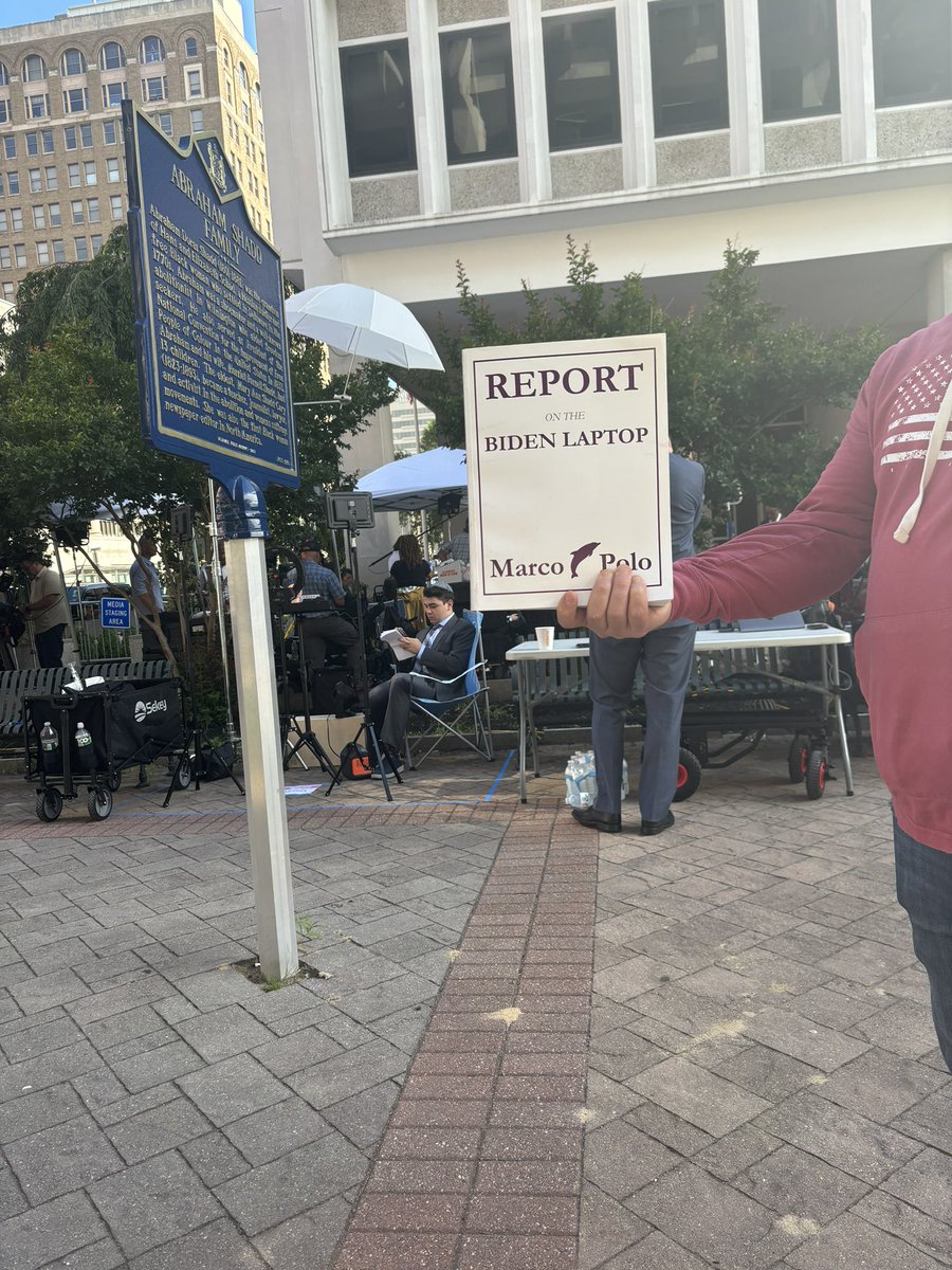 DustinStockton's tweet photo. Shoutout to the legend @MarcoPolo501c3 for providing a little reading material while we wait for updates from inside the courtroom. 

Get one at Biden Report dot com https://t.co/eH1M5GPpfc